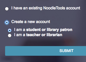 Create a new account 
